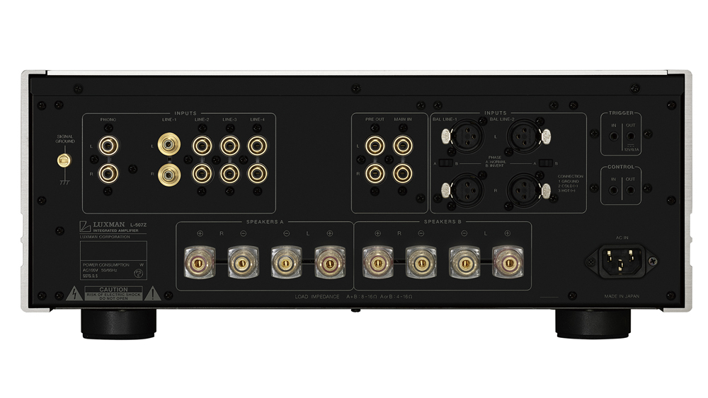 The back of the Luxman L-507z integrated amplifier.jpg